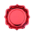 10 Assiette Festonnée Brillante Rouge 21 cm 10 Assiette Festonnée Brillante Rouge 21 cm
