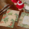 20 Petites Serviettes Noël Boisé 25 x 25 cm 20 Petites Serviettes Noël Boisé 25 x 25 cm
