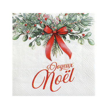 20 Petites Serviettes Papier Noël Tradition - Noël - Dragées Anahita 20 Petites Serviettes Papier Noël Tradition - Noël - Dragées Anahita