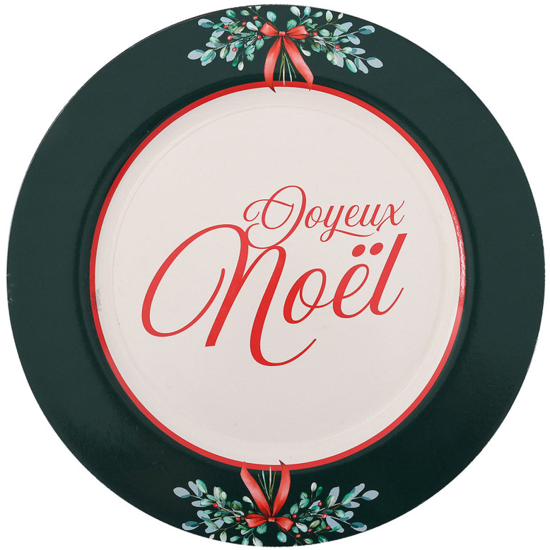 Sous-assiette Verte Noël Tradition - Noël - Dragées Anahita Sous-assiette Verte Noël Tradition - Noël - Dragées Anahita
