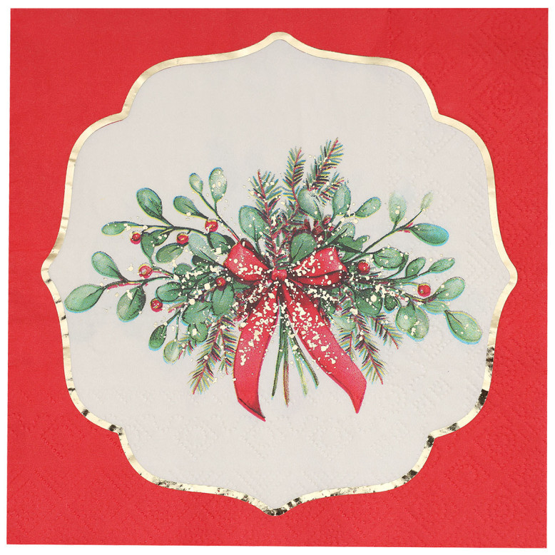 10 Serviettes Rouges Noël Tradition - Table de Noël - Dragées Anahita 10 Serviettes Rouges Noël Tradition - Table de Noël - Dragées Anahita
