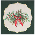 10 Serviettes Vertes Noël Tradition