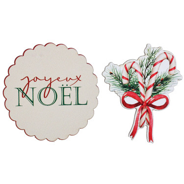 10 Décos à parsemer Noël Tradition en bois 10 Décos à parsemer Noël Tradition en bois