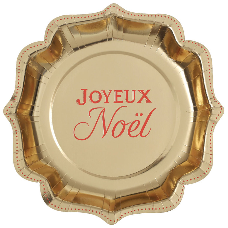 10 Assiettes en carton Joyeux Noël 10 Assiettes en carton Joyeux Noël