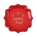 10 Petites Assiettes Joyeux Noël rouges