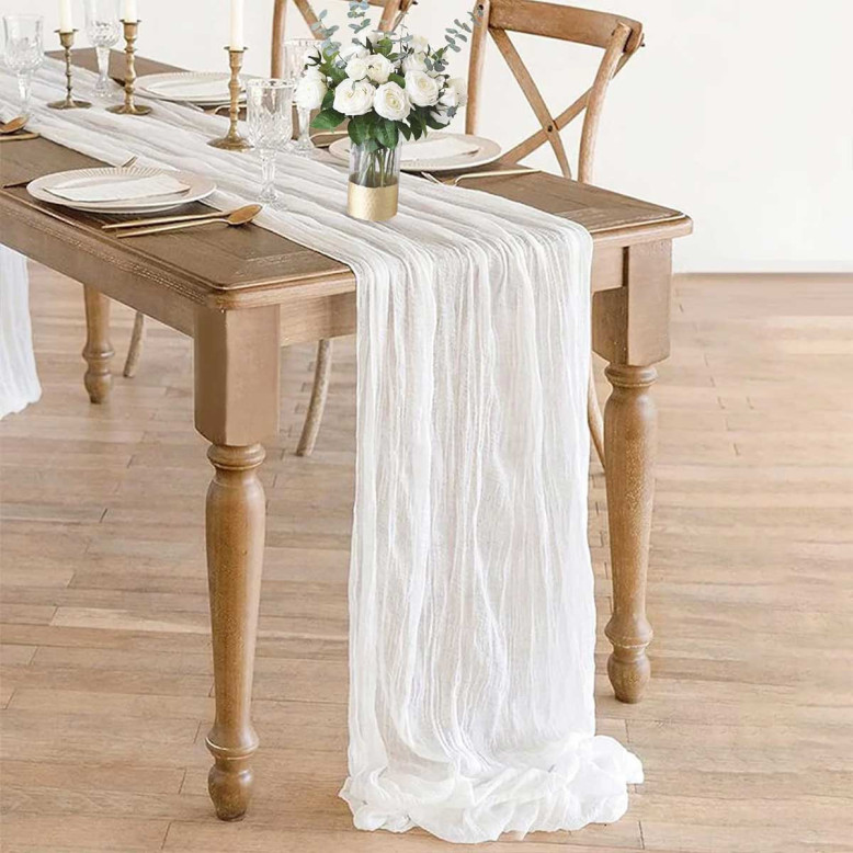 Chemin de Table en Gaze - Dragées Anahita Chemin de Table en Gaze - Dragées Anahita