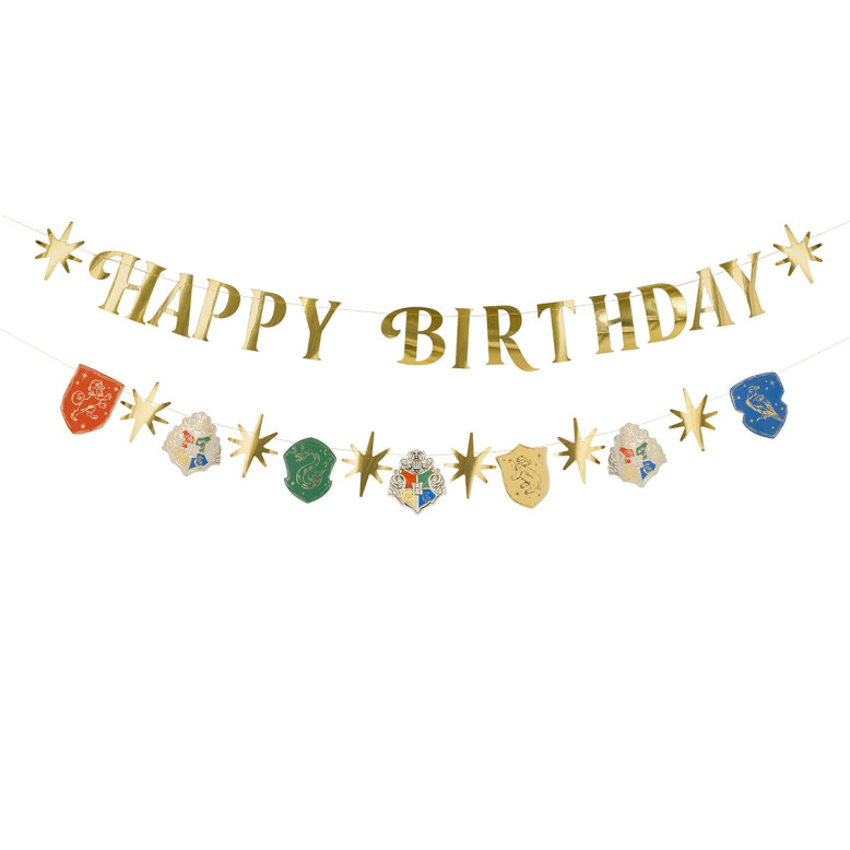 Bannière Harry Potter Happy Birthday 200 cm - Dragées Anahita Bannière Harry Potter Happy Birthday 200 cm - Dragées Anahita