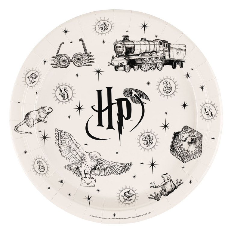 6 Assiettes Harry Potter beiges 23 cm - Harry Potter - Dragées Anahita 6 Assiettes Harry Potter beiges 23 cm - Harry Potter - Dragées Anahita