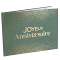 Livre d’or Joyeux Anniversaire Vert et Or