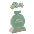 Centre de table Joyeux Anniversaire Vert et Or