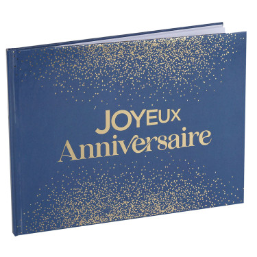 Livre d'or Anni d'Or Marine et Or - Livre D'Or -  Dragées Anahita