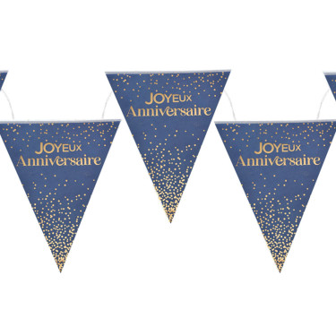 Banderole Anni d'Or Marine et Or
