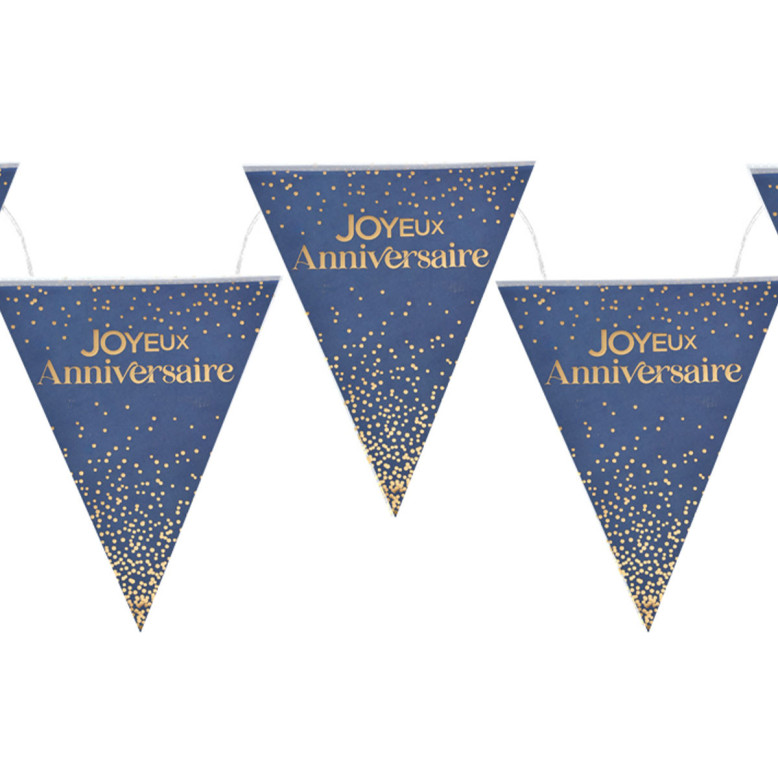 Banderole Anni d'Or Marine et Or Banderole Anni d'Or Marine et Or