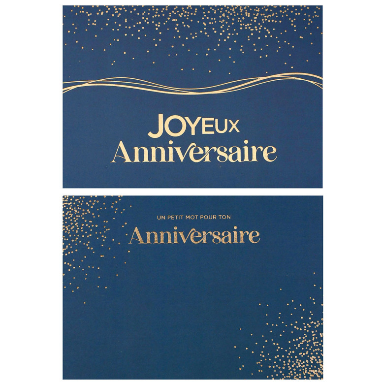6 cartes d'invitation Anni d'Or Marine et Or - Dragées Anahita 6 cartes d'invitation Anni d'Or Marine et Or - Dragées Anahita
