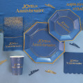 6 gobelets Anni d'Or Marine et Or