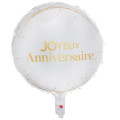 Ballon Alu Anni d'Or Blanc et Or