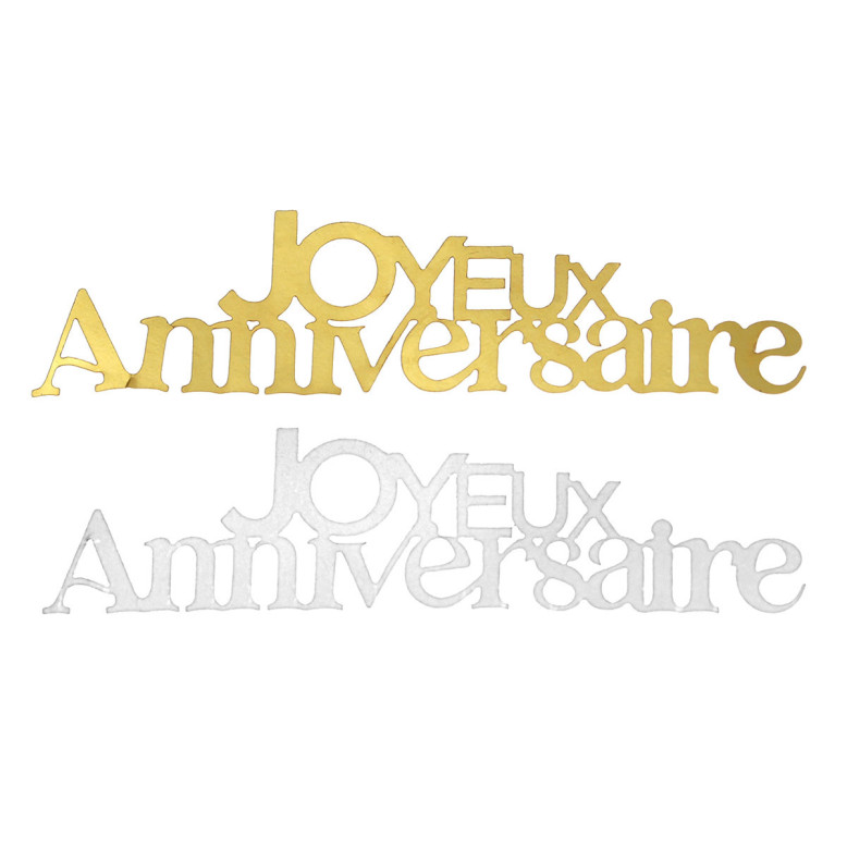 25 confettis à parsemer Anni d'Or Blanc et Or - Dragées Anahita