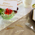 25 Déco à parsemer Anni d'Or Blanc et Or