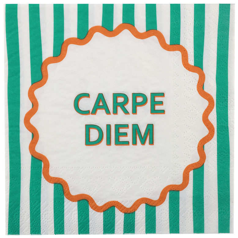 12 Serviettes Dolce Vita Carpe Diem 33x33 cm