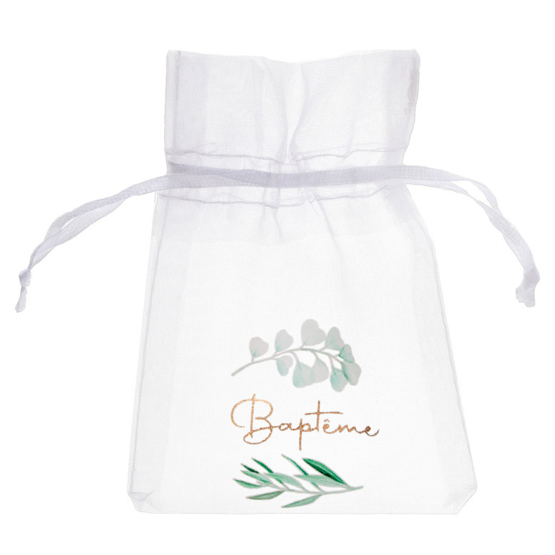 4 Sachets pour Baptême Nature 4 Sachets pour Baptême Nature