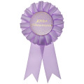 Cocarde Joyeux Anniversaire Lilas et Or