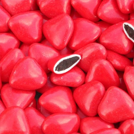 Dragées coeur chocolat rouge 1 Kg