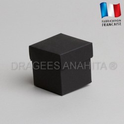 Cube uni à dragées noir