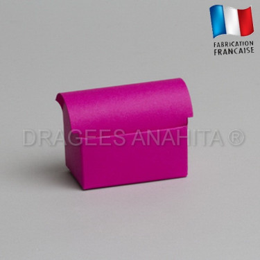 Mini coffre à dragées fuchsia Mini coffre à dragées fuchsia
