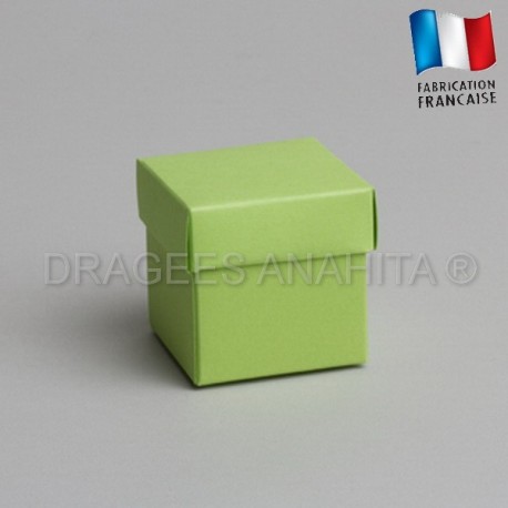 Cube uni à dragées vert