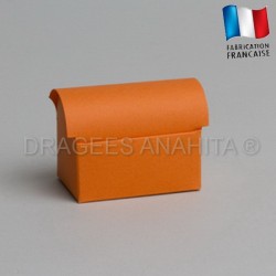 Mini coffre à dragées orange