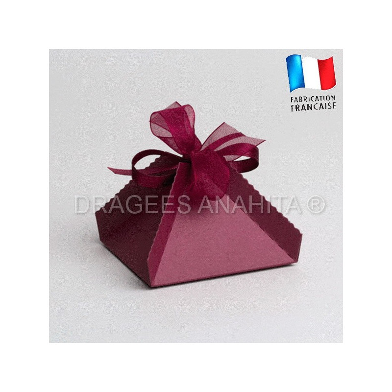 Lot De 6 Boîtes à Dragées Mariage En Cuir Avec Ruban - Sacs Cadeaux Pour Bonbons, Baptême, Communion