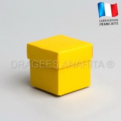 Cube uni à dragées jaune
