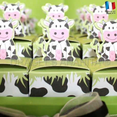 Kit 25 cubes à dragées vache + socle