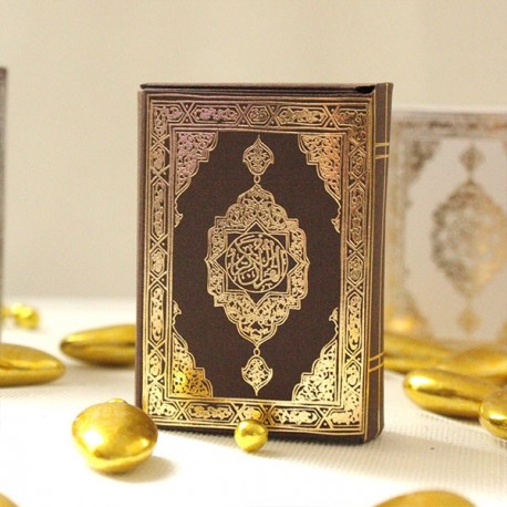 Mini Coran marron et or