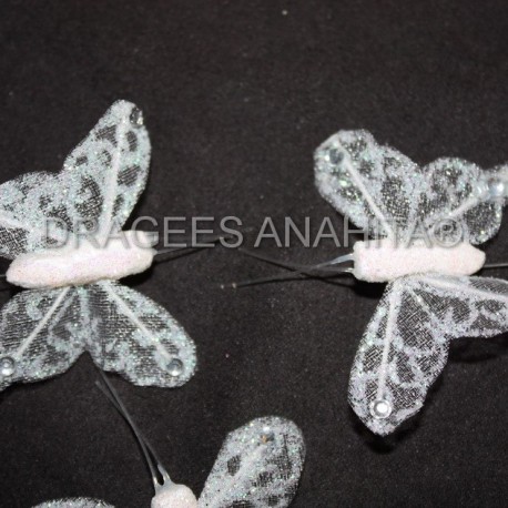 Papillon blanc pour décoration boites à dragees