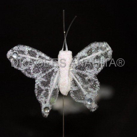 Papillon blanc pour décoration boites à dragees