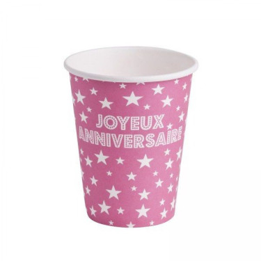 Gobelet Joyeux anniversaire x 10