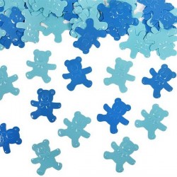 Confettis petit oursons bleu