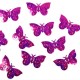 Confettis de table papillon fuchsia