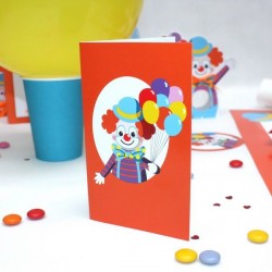 Carte Invitation Clown