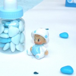 Sujet céramique bébé bleu