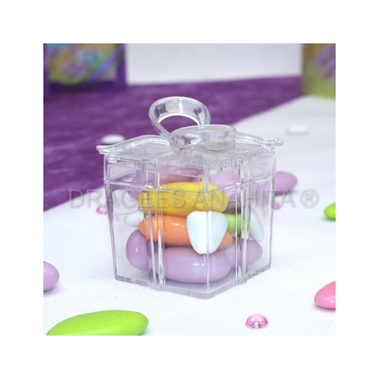 Lot De 6 Boîtes Rondes Transparentes Avec Couvercle - Parfait Pour Bonbons, Bijoux, Rangement Maison Et Mariage