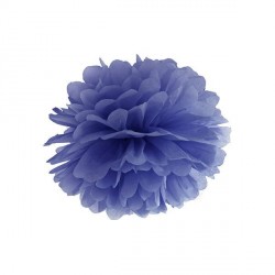 Pompon bleu marine 25 cm