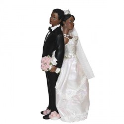 Figurine noire pour mariage 17 cm