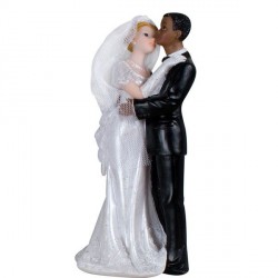 Figurine mariage homme noire femme blanche