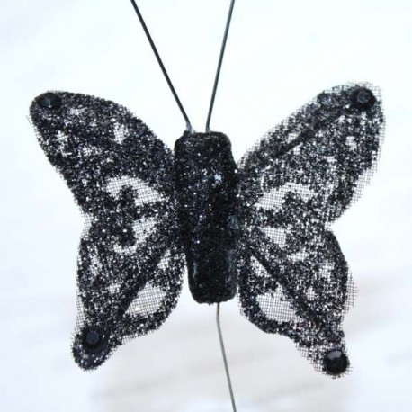Papillon noir pailleté
