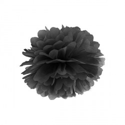 Pompon noir 25 cm