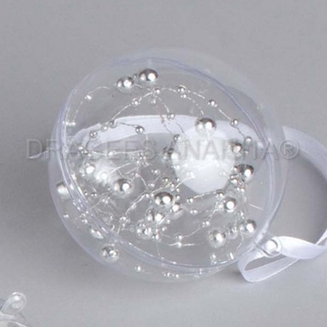 Boule à dragées transparente 10 cm