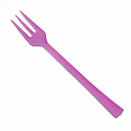 50 mini fourchettes couleur en plastique