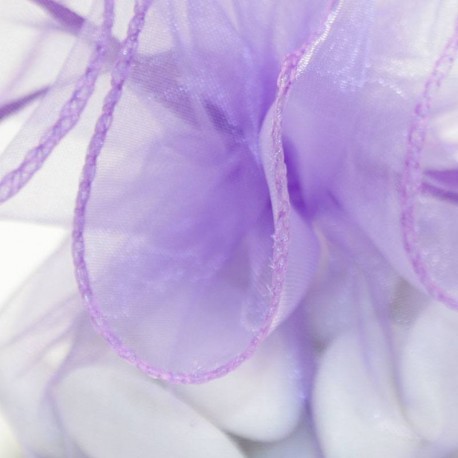 Tulle a dragées lilas avec attache pas cher baptême